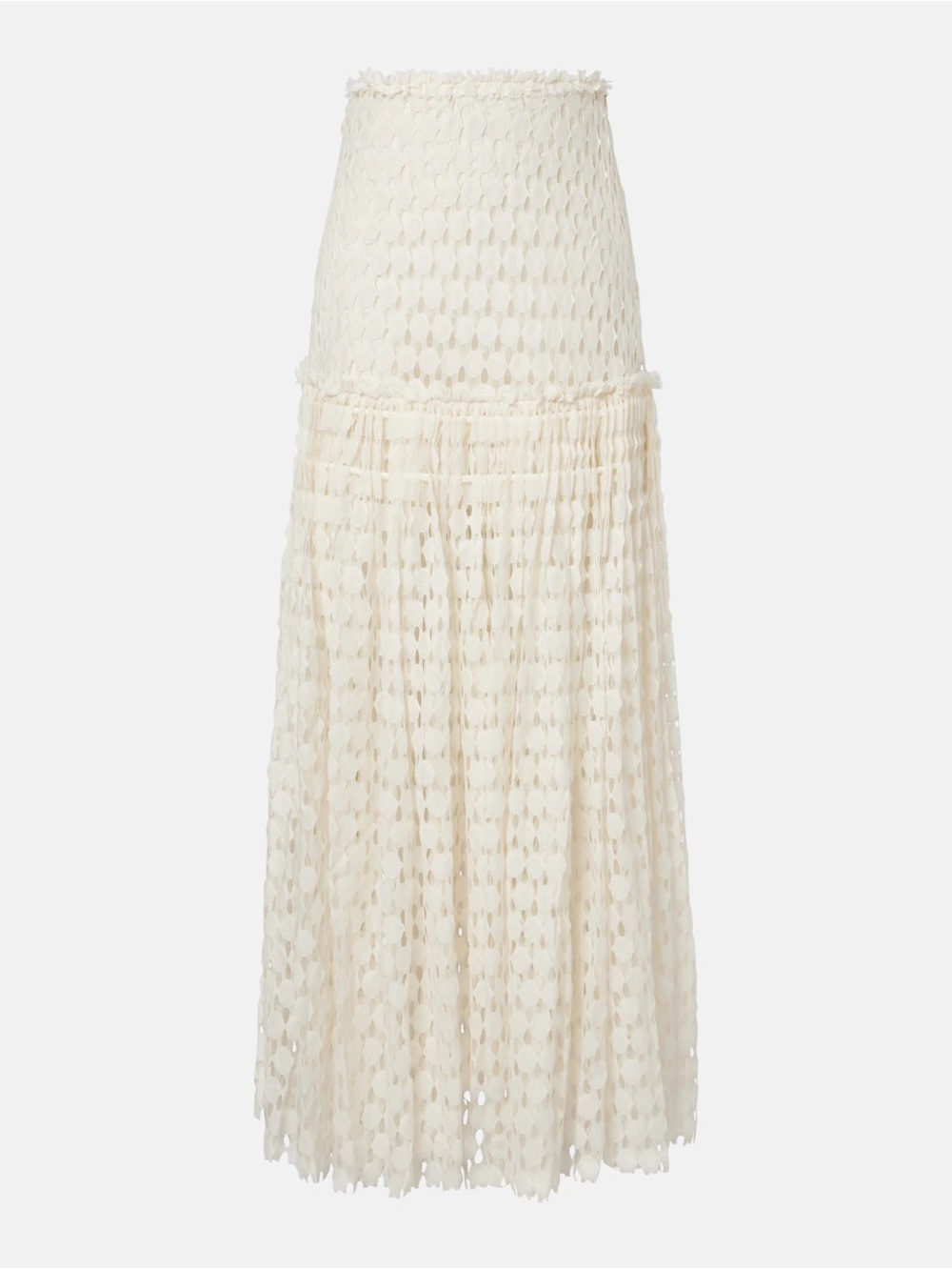 Ulla Johnson Lace Maxi Skirt in Chalk